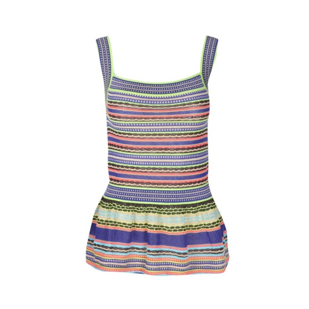 Missoni Striped Multicolored Peplum Top